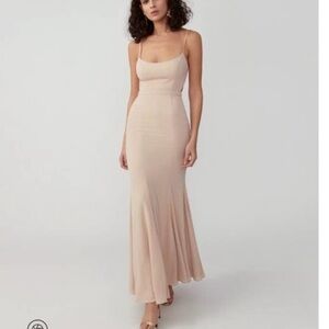 Fame and Partners open back mermaid tail dress